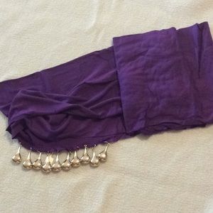 J Francis super soft scarf with drops hanging down